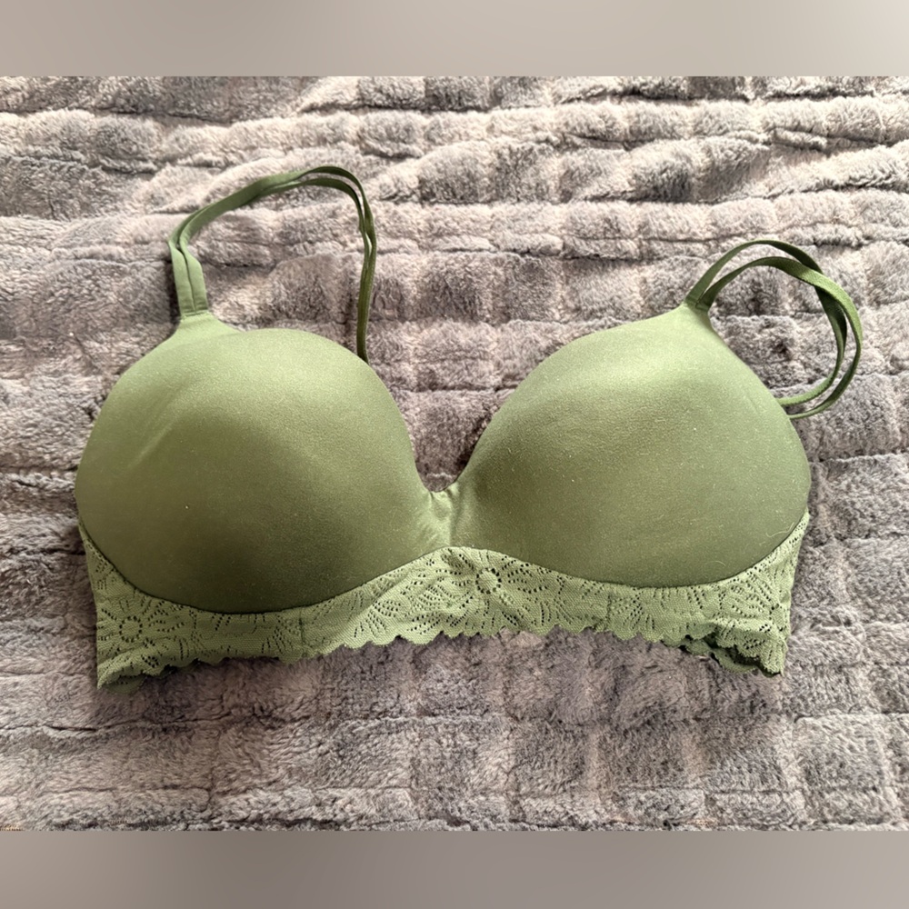 Aerie Sage Green Lace Bra